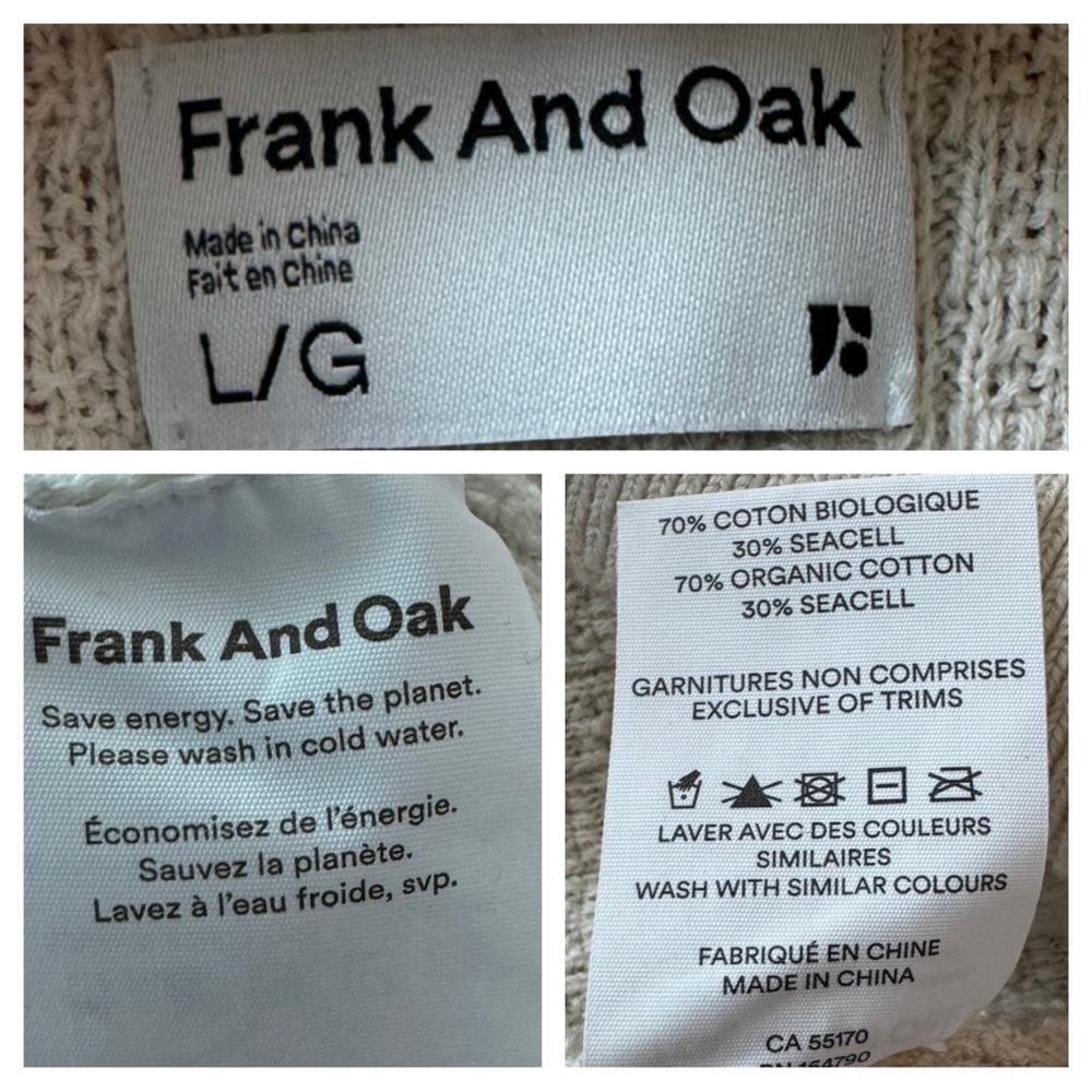Frank and Oak SeaCell Waffle Sweater in Oatmeal - Picture 7 of 10